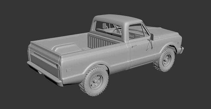 CHEVROLET K20 1972 3D print model 6