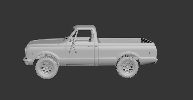 CHEVROLET K20 1972 3D print model 3