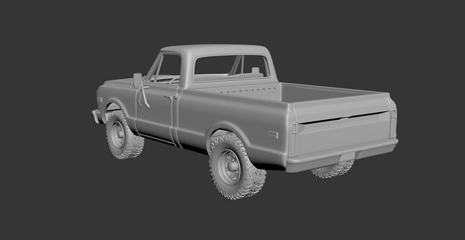 CHEVROLET K20 1972 3D print model 4