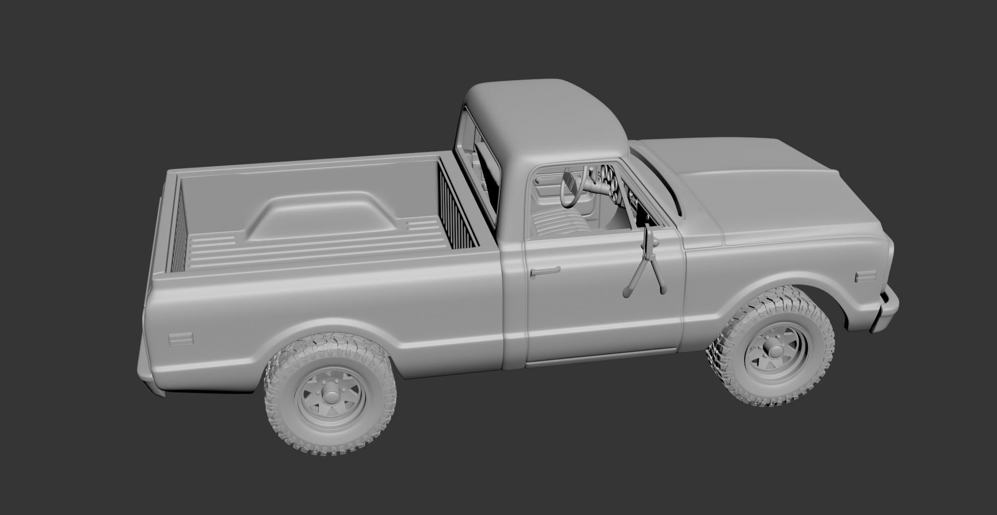 CHEVROLET K20 1972 3D print model_6