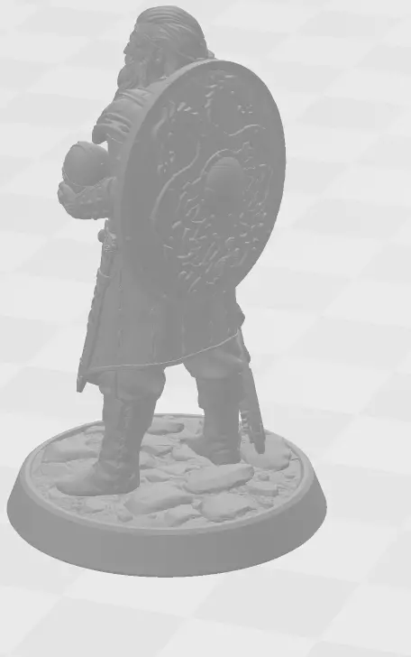 VIKING figurine with shield 3D print model