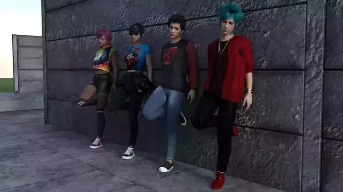 Character Collection rigged