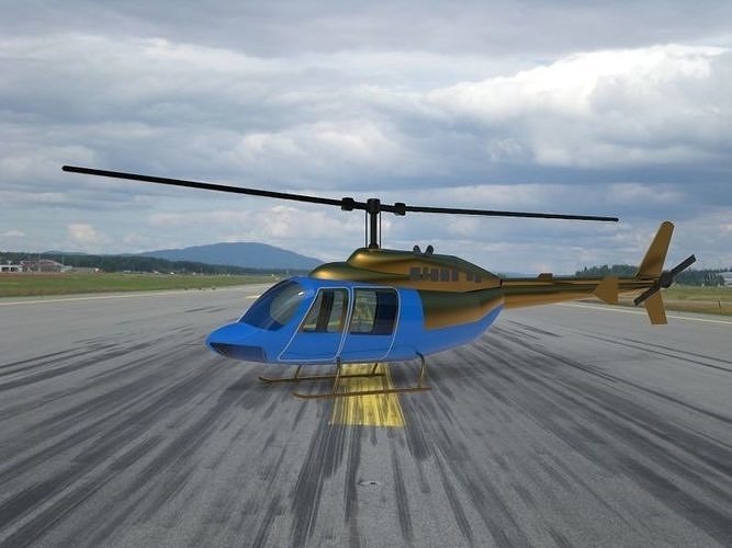 Bell 206 ranger 3D print model