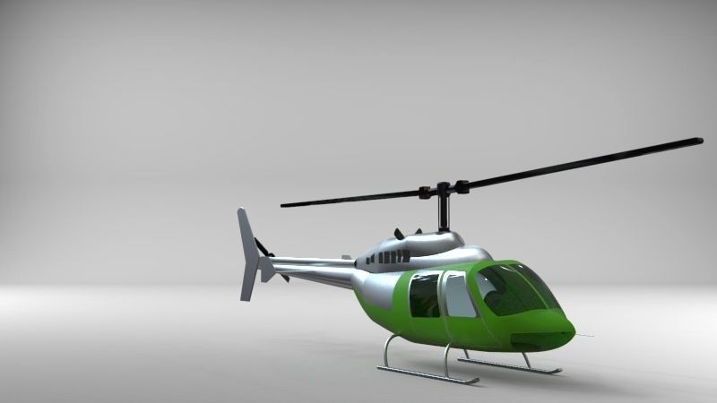 Bell 206 ranger 3D print model_1