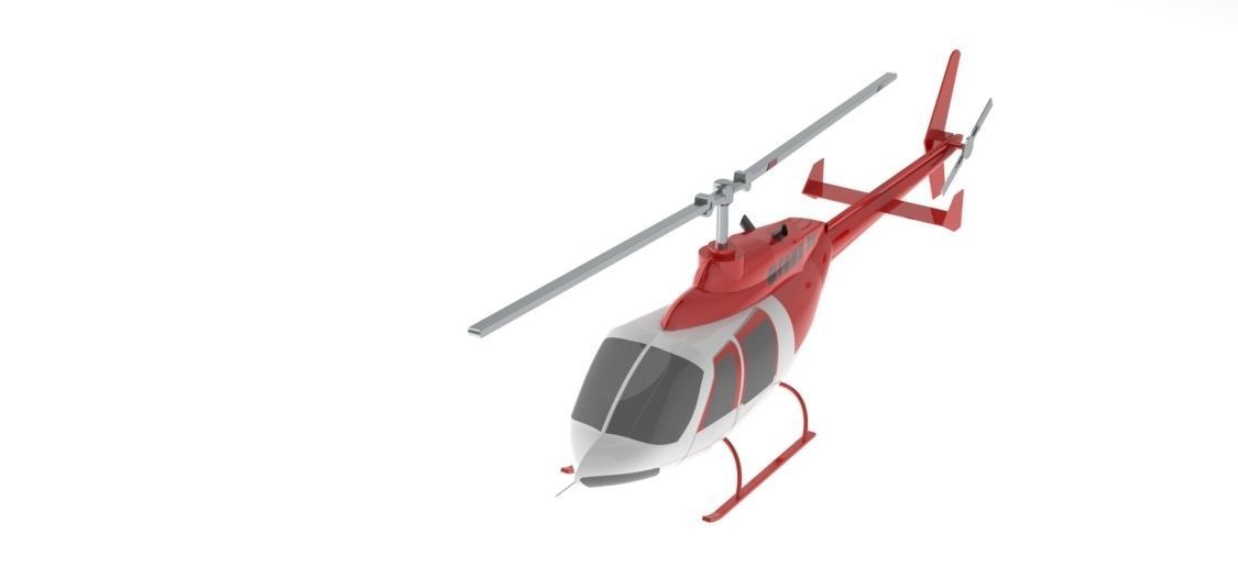 Bell 206 ranger 3D print model_2