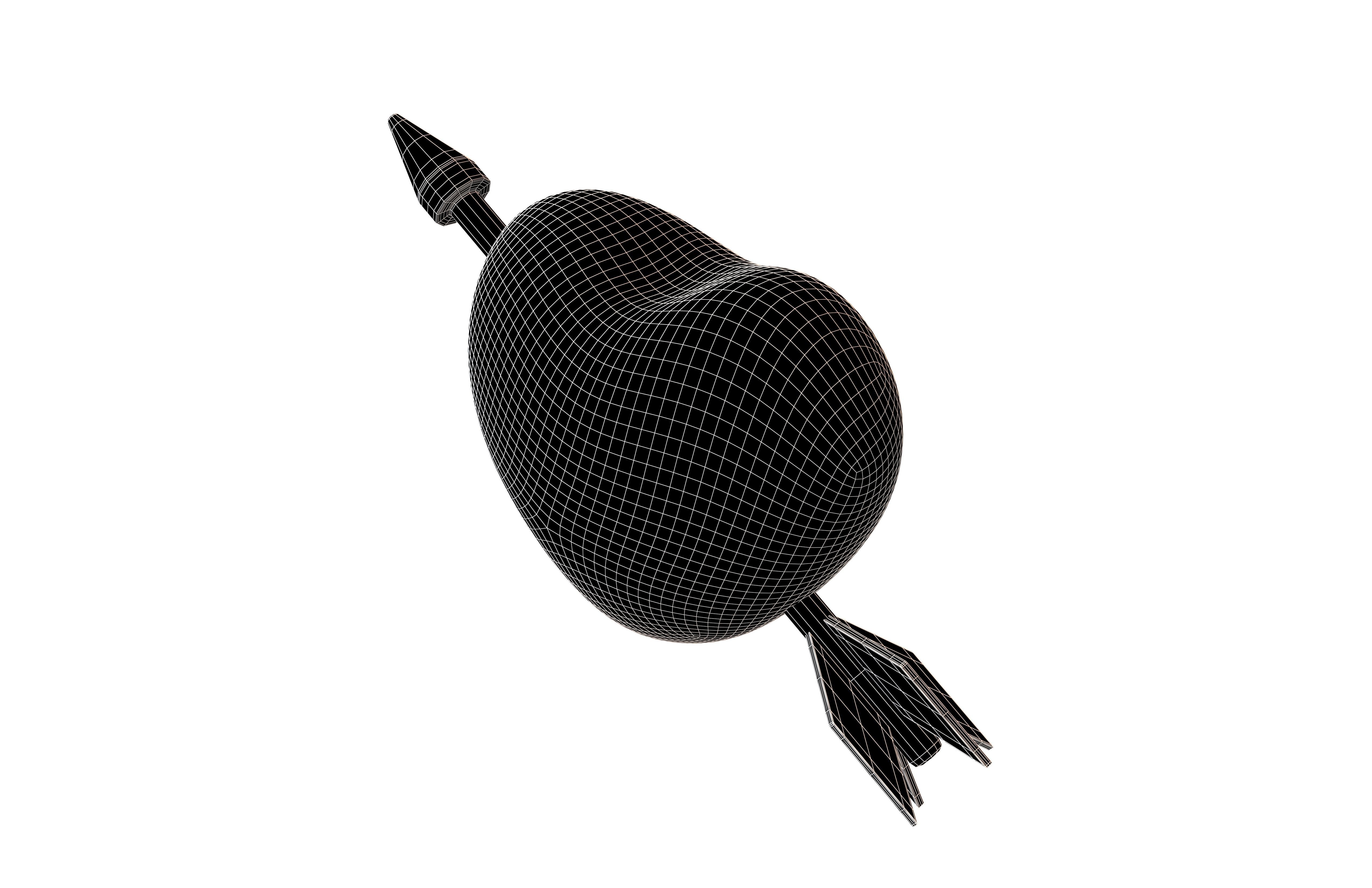 Heart With Arrow v1 007 Low-poly 3D model_7