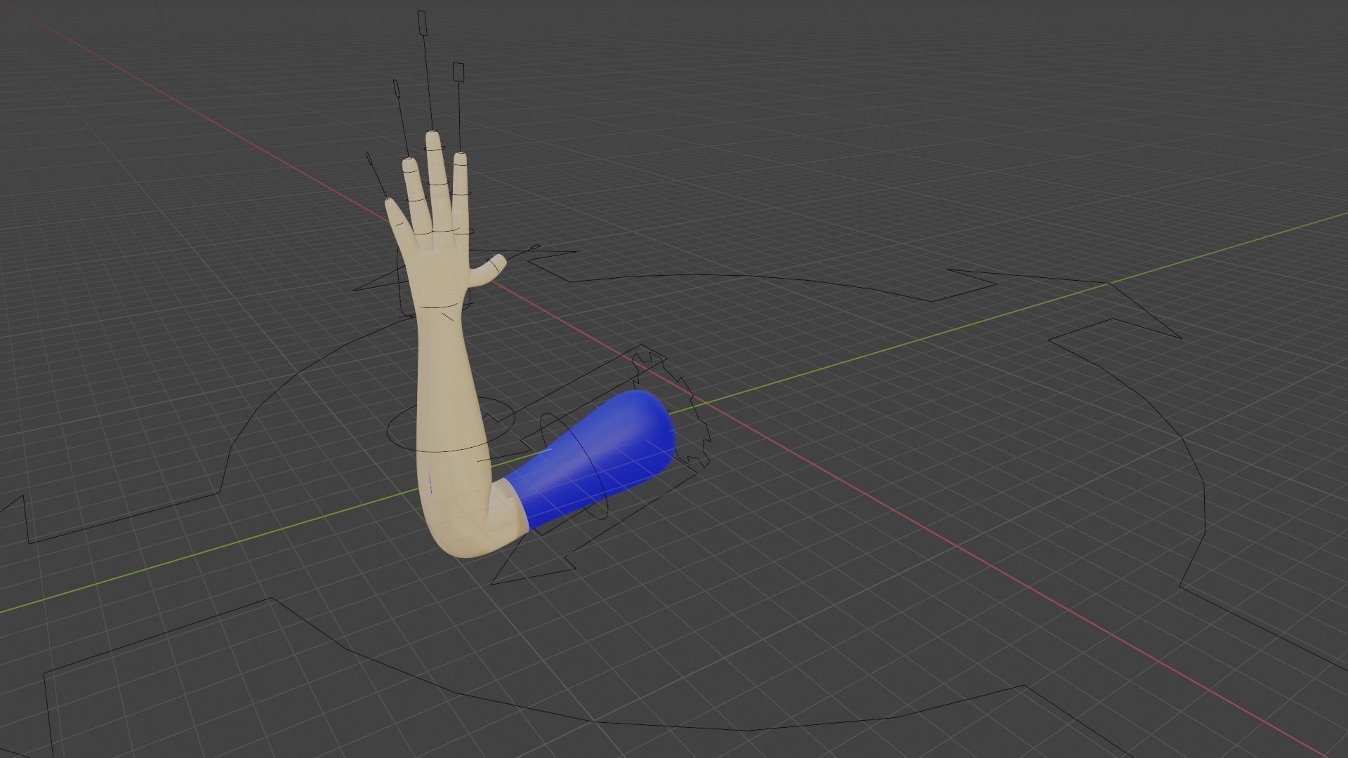 lowpoly human fps hands riged Low-poly 3D model_4