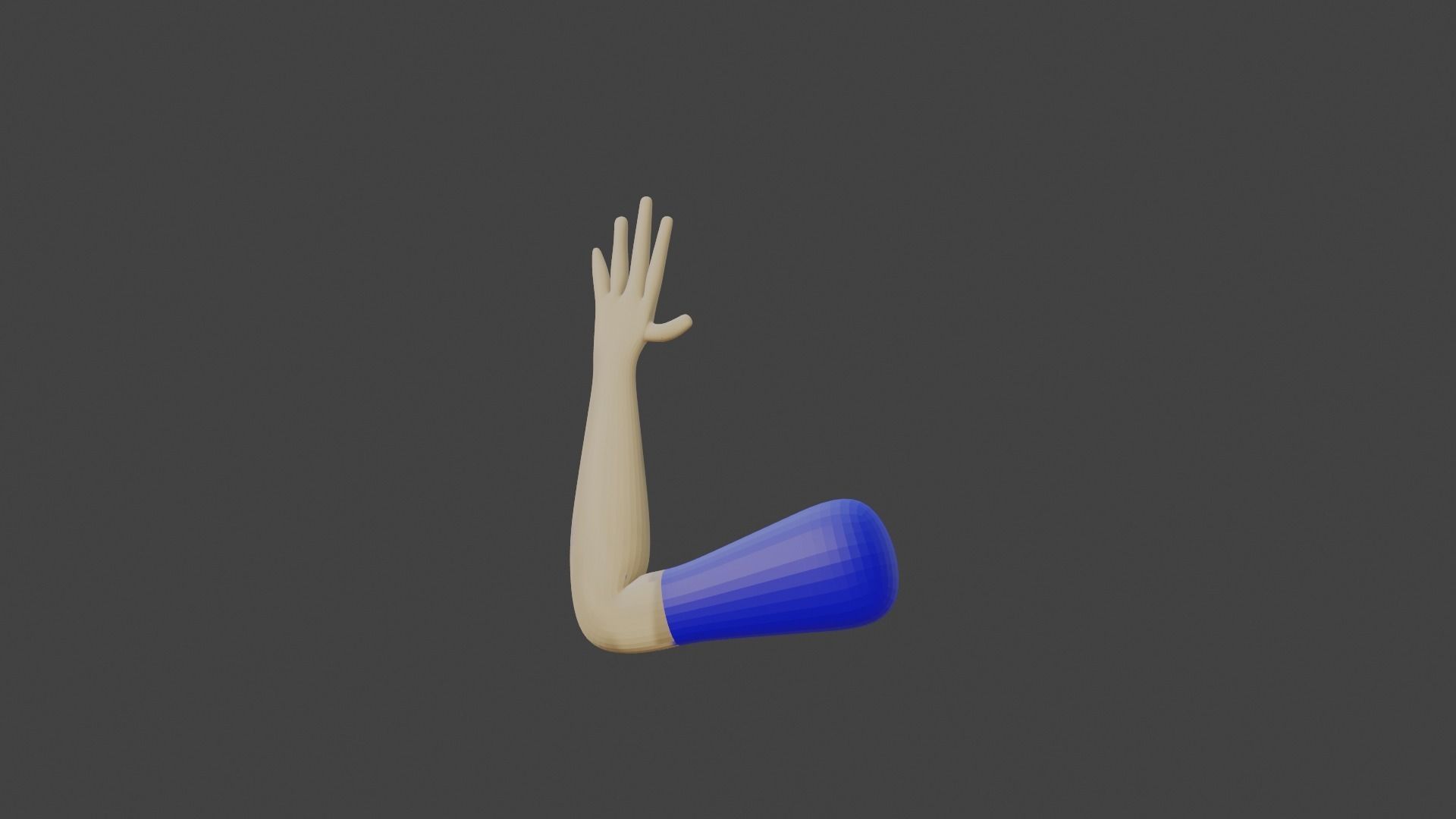 lowpoly human fps hands riged Low-poly 3D model_5