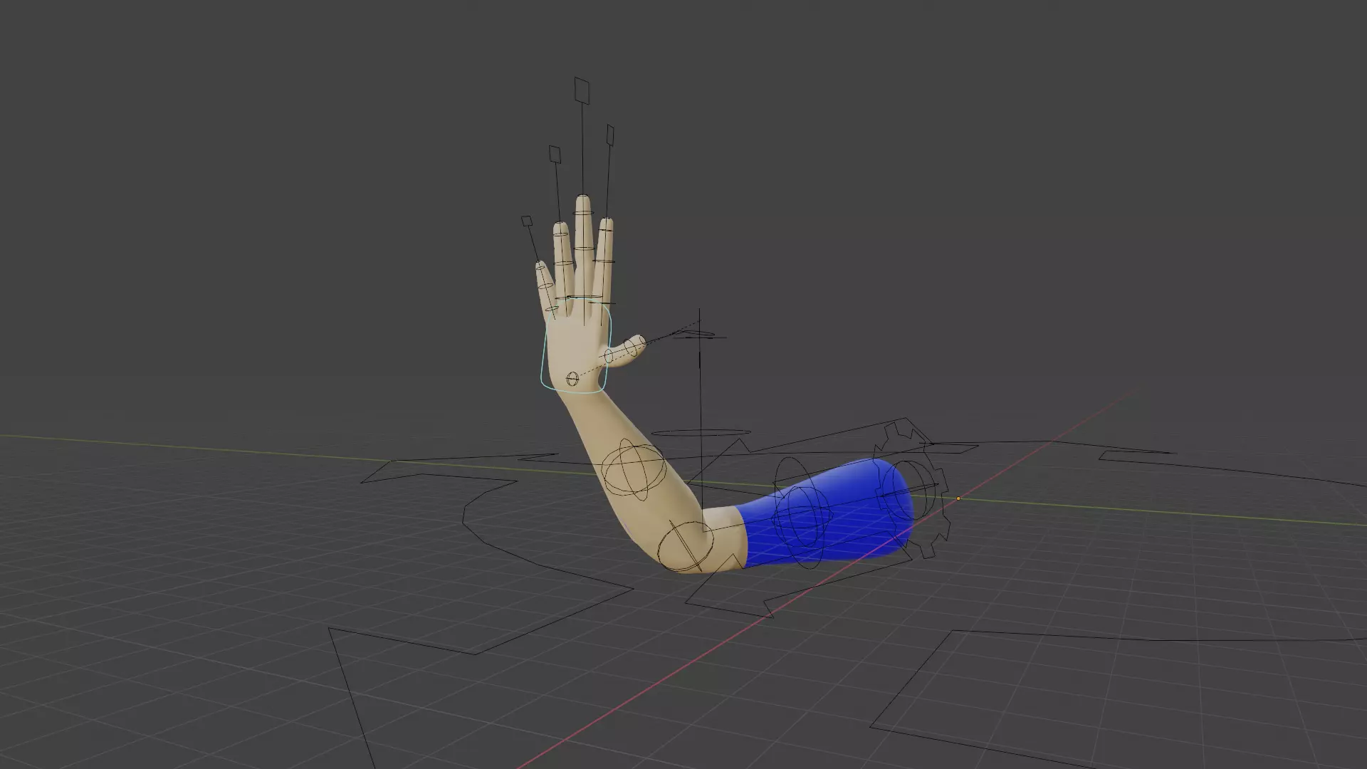 lowpoly human fps hands riged Low-poly 3D model_0