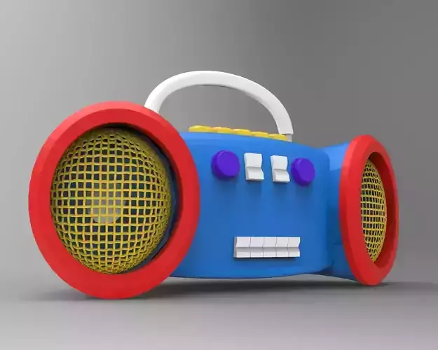 Tape Recorder  Low-poly 3D model