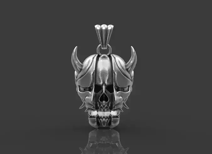 Pendant Oni Skull