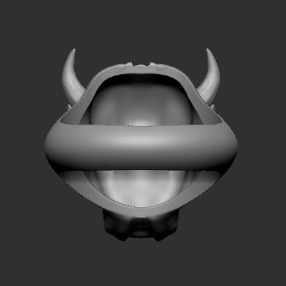 Ring Oni Skull 3D print model_7