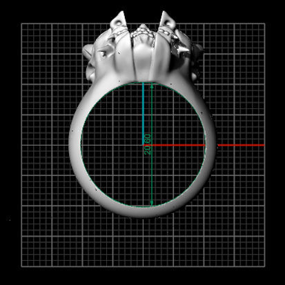 Ring Oni Skull 3D print model_9