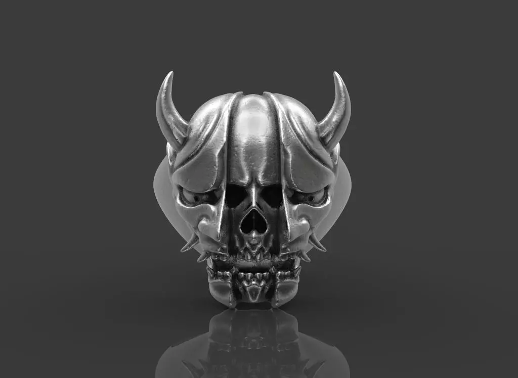 Ring Oni Skull 3D print model_0