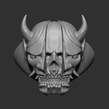 Ring Oni Skull 3D print model_4