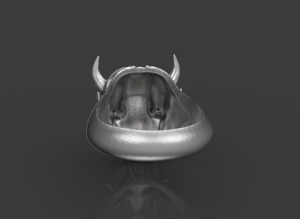 Ring Oni Skull 3D print model_3