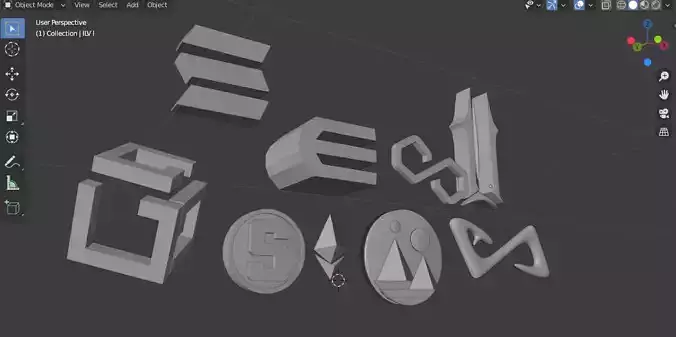 Metaverse coin cryptocurrency 3D model