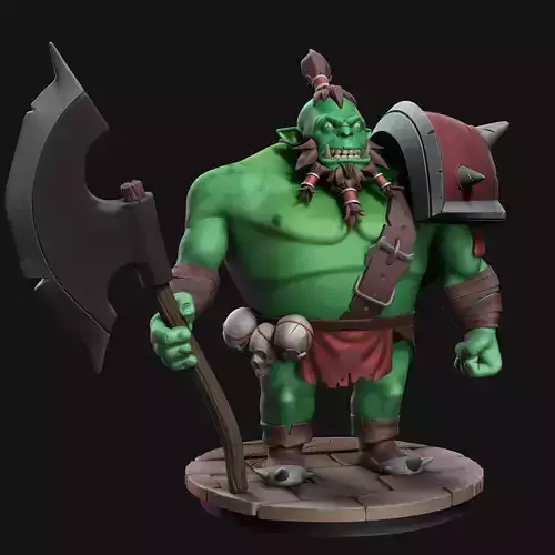 Durork STL goblin with axe