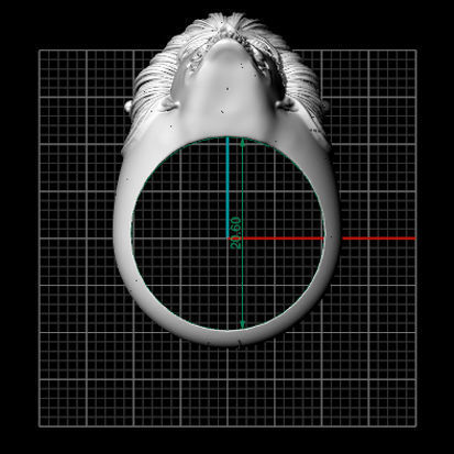 Ring Geisya Skull 3D print model_9