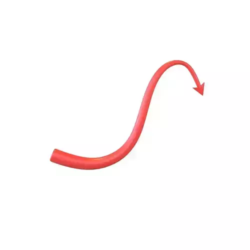 Devil Tail v1 001 Low-poly 3D model