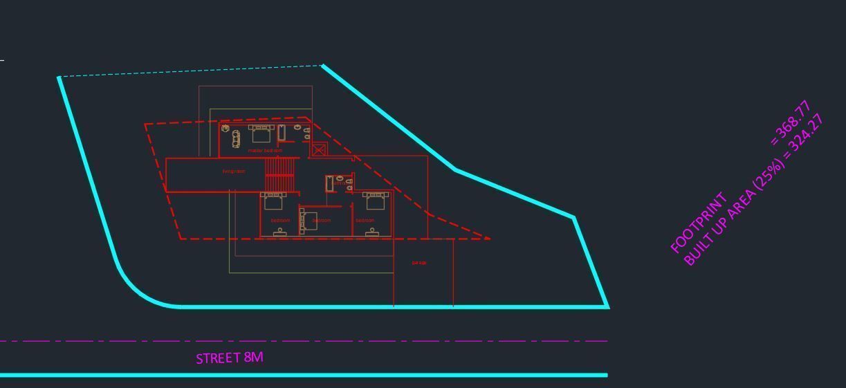 Mountain cliff house villa modern architecture 3D model_8