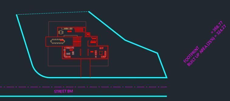 Mountain cliff house villa modern architecture 3D model_9