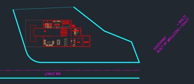 Mountain cliff house villa modern architecture 3D model_4