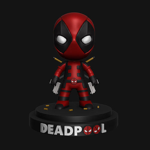 Deadpool STL figurine 3D print model