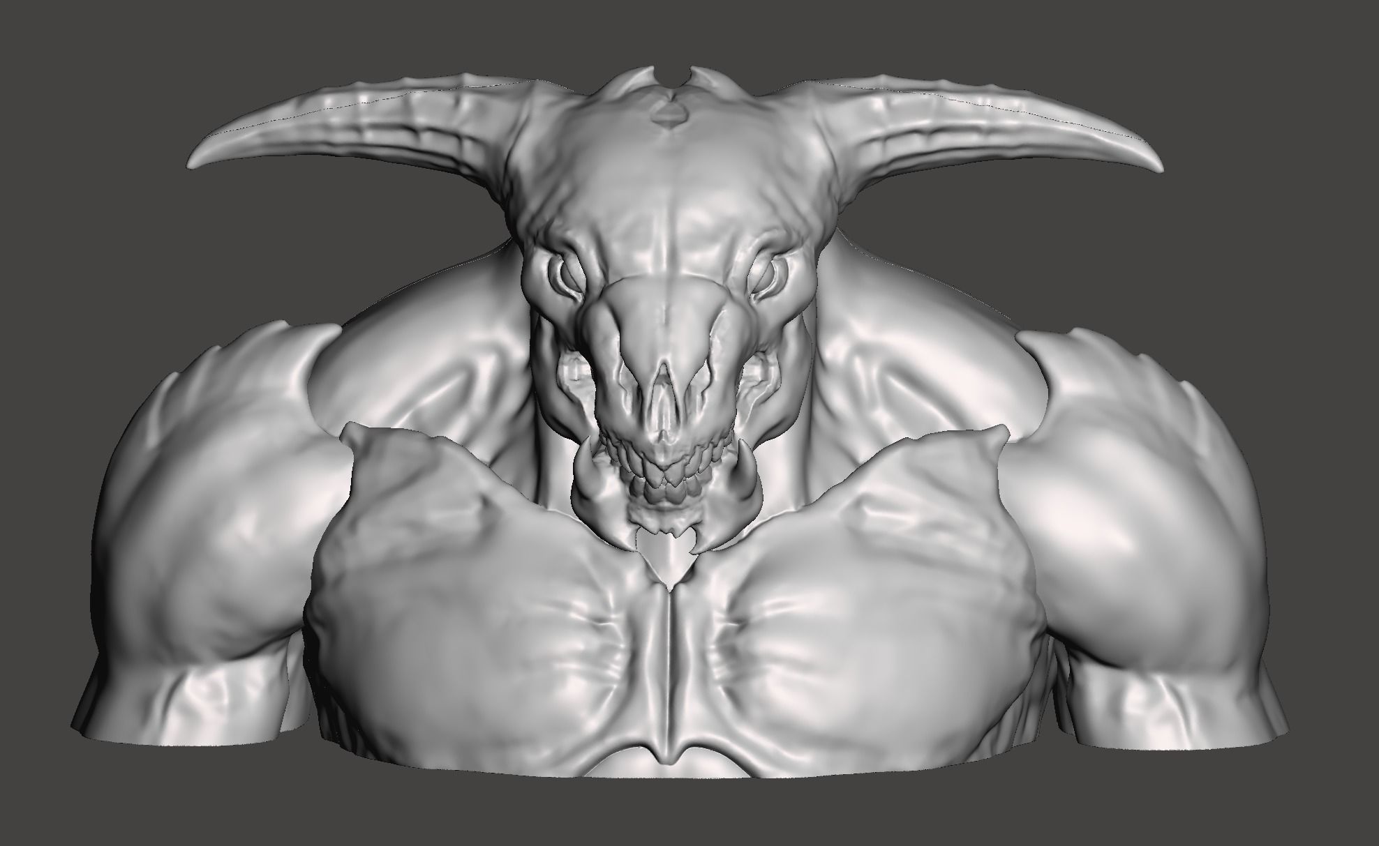 ICON OF SIN - DOOM ETERNAL Statue Bust STL for 3D printing 3D print model_17