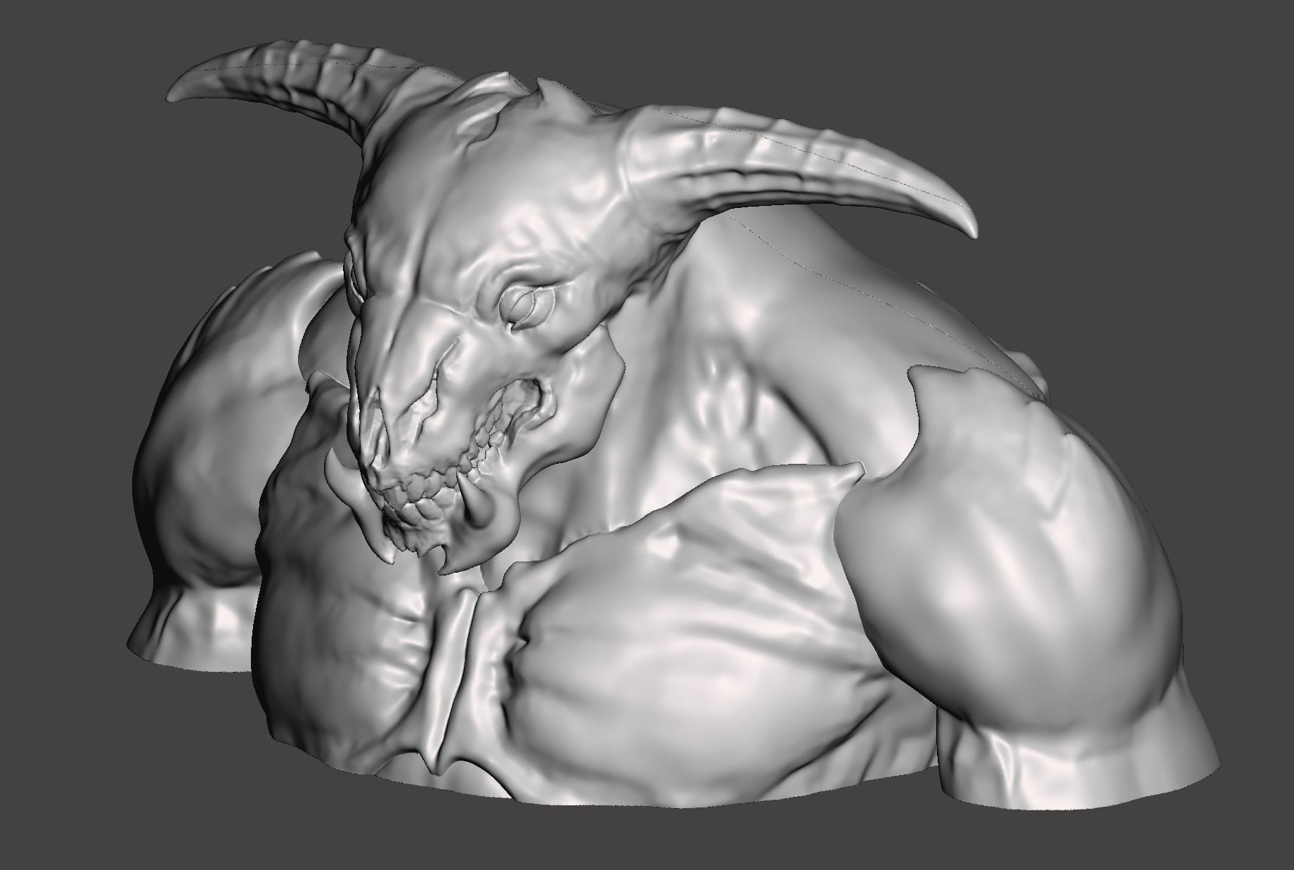 ICON OF SIN - DOOM ETERNAL Statue Bust STL for 3D printing 3D print model_16