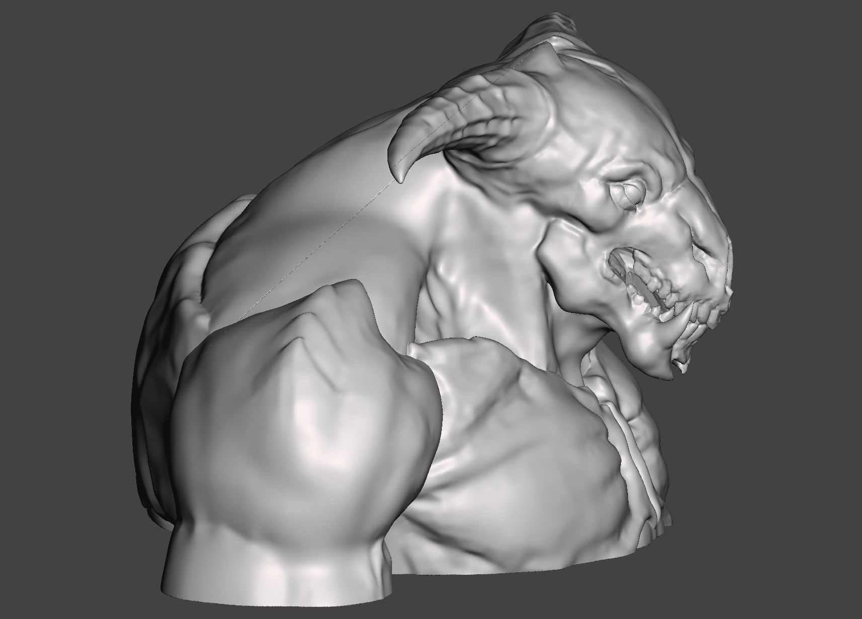 ICON OF SIN - DOOM ETERNAL Statue Bust STL for 3D printing 3D print model_9