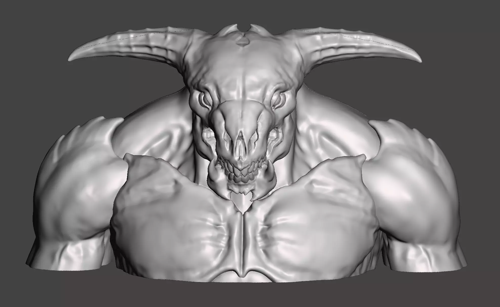 ICON OF SIN - DOOM ETERNAL Statue Bust STL for 3D printing 3D print model_0