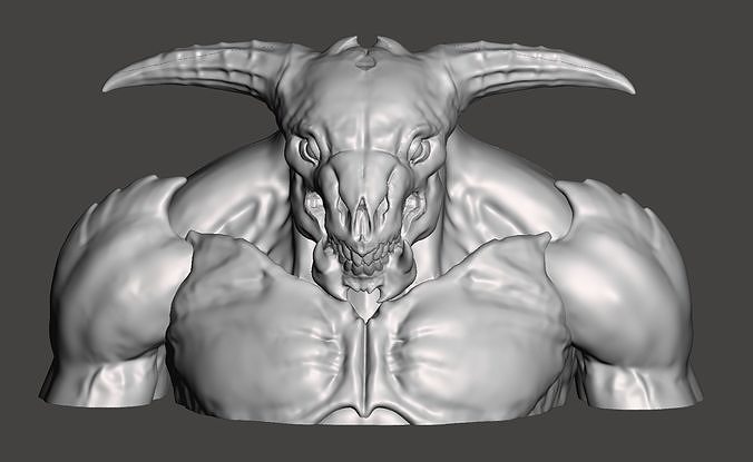 ICON OF SIN - DOOM ETERNAL Statue Bust STL for 3D printing 3D print model