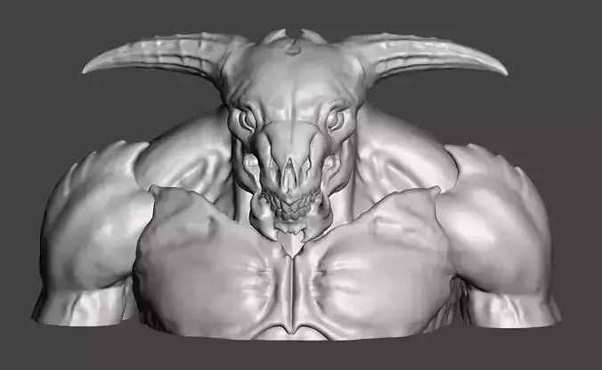 ICON OF SIN - DOOM ETERNAL Statue Bust STL for 3D printing 3D print model