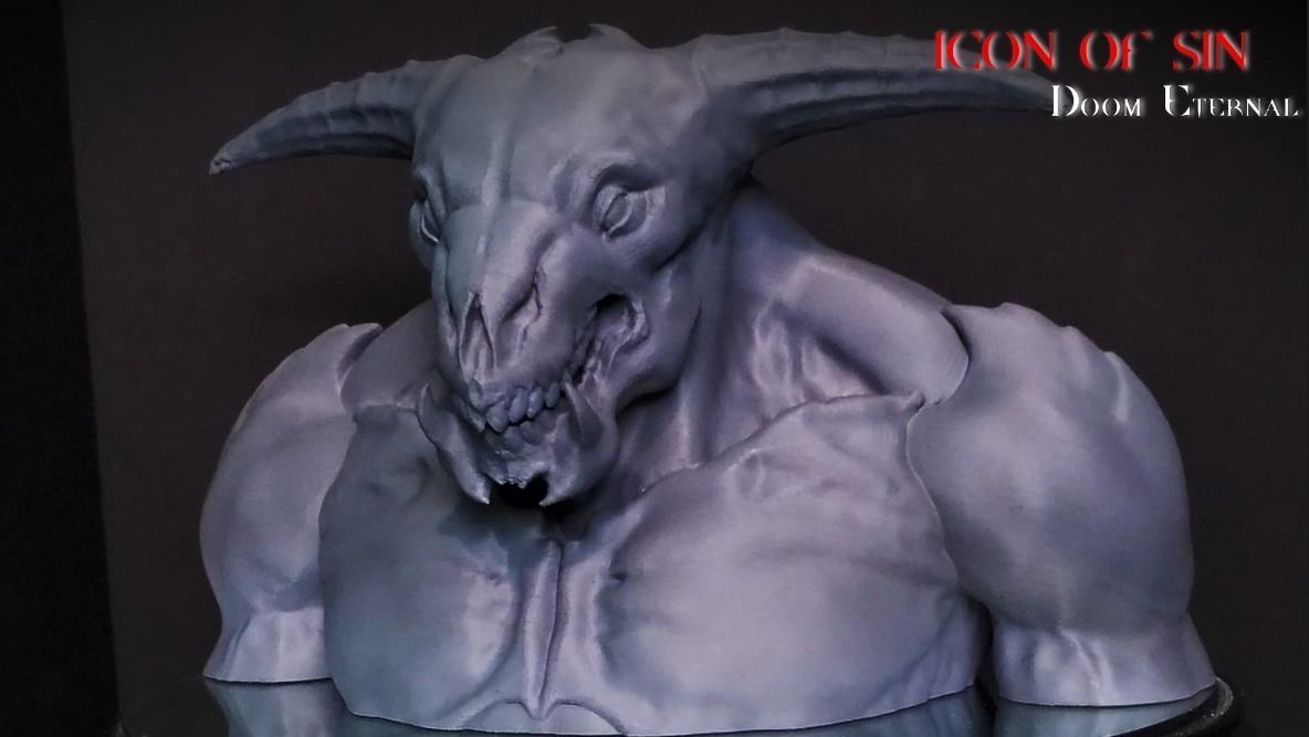 ICON OF SIN - DOOM ETERNAL Statue Bust STL for 3D printing 3D print model_6