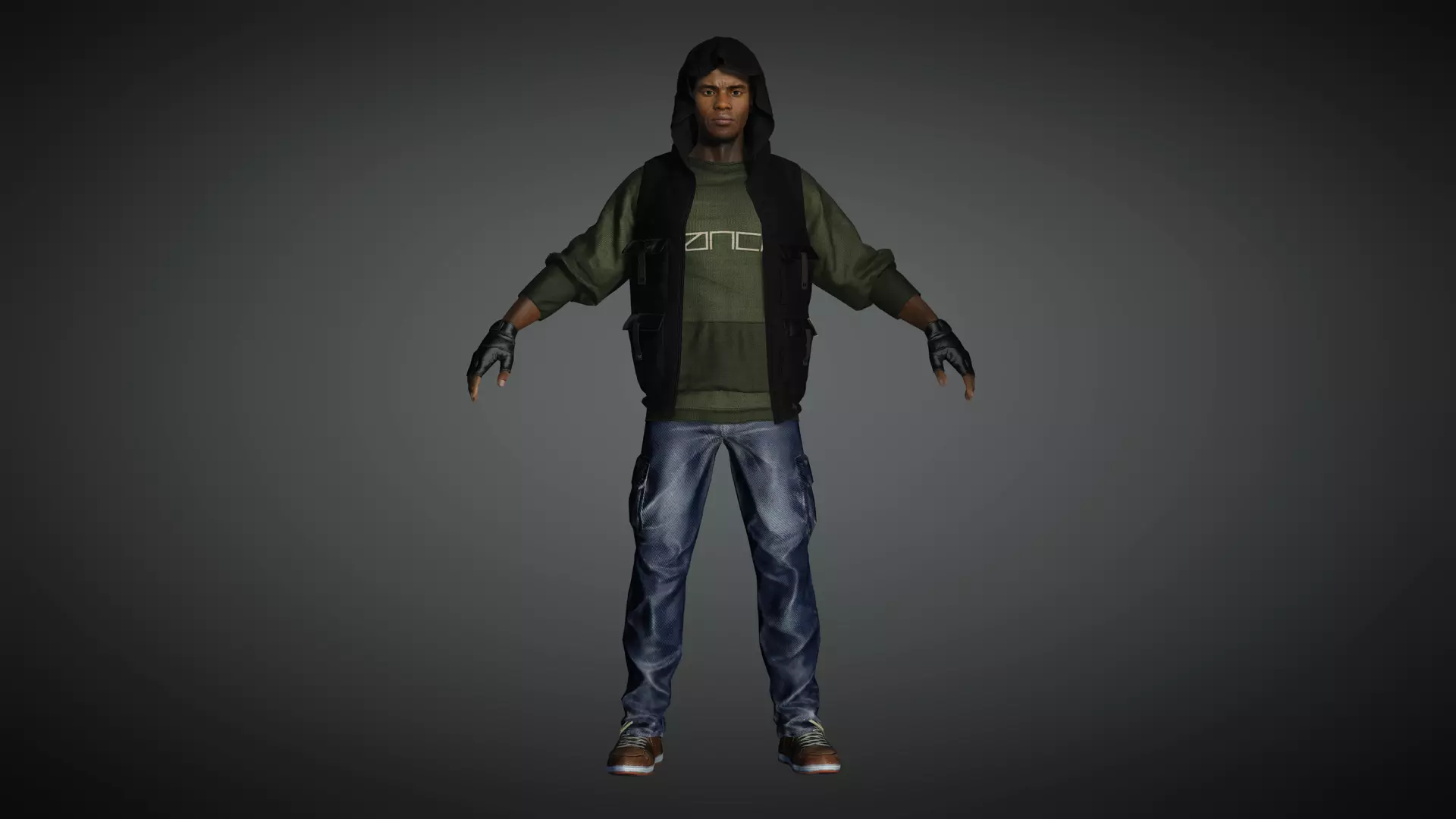 AAA Realistic Male Character 07 Low-poly 3D model