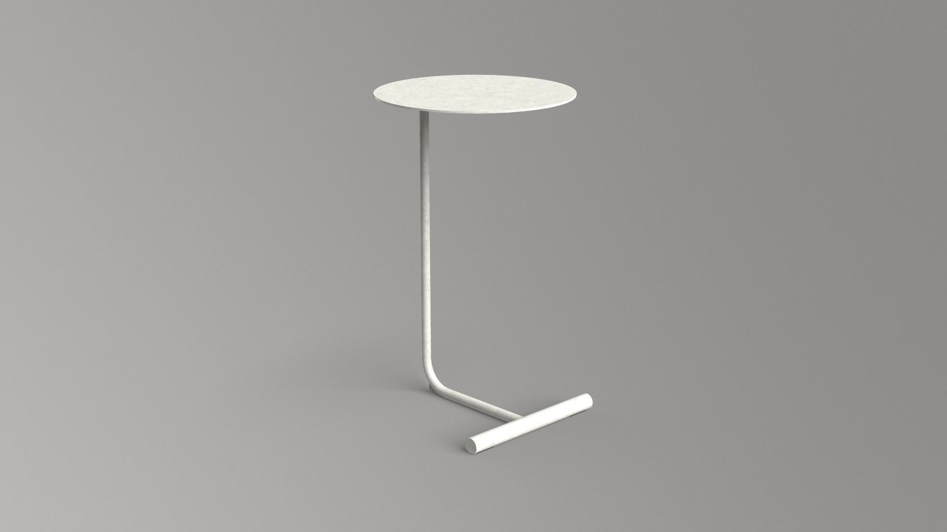 Mitzi Table white finish Low-poly 3D model_1