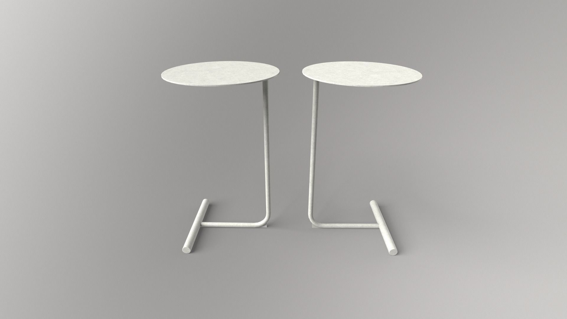 Mitzi Table white finish Low-poly 3D model_6