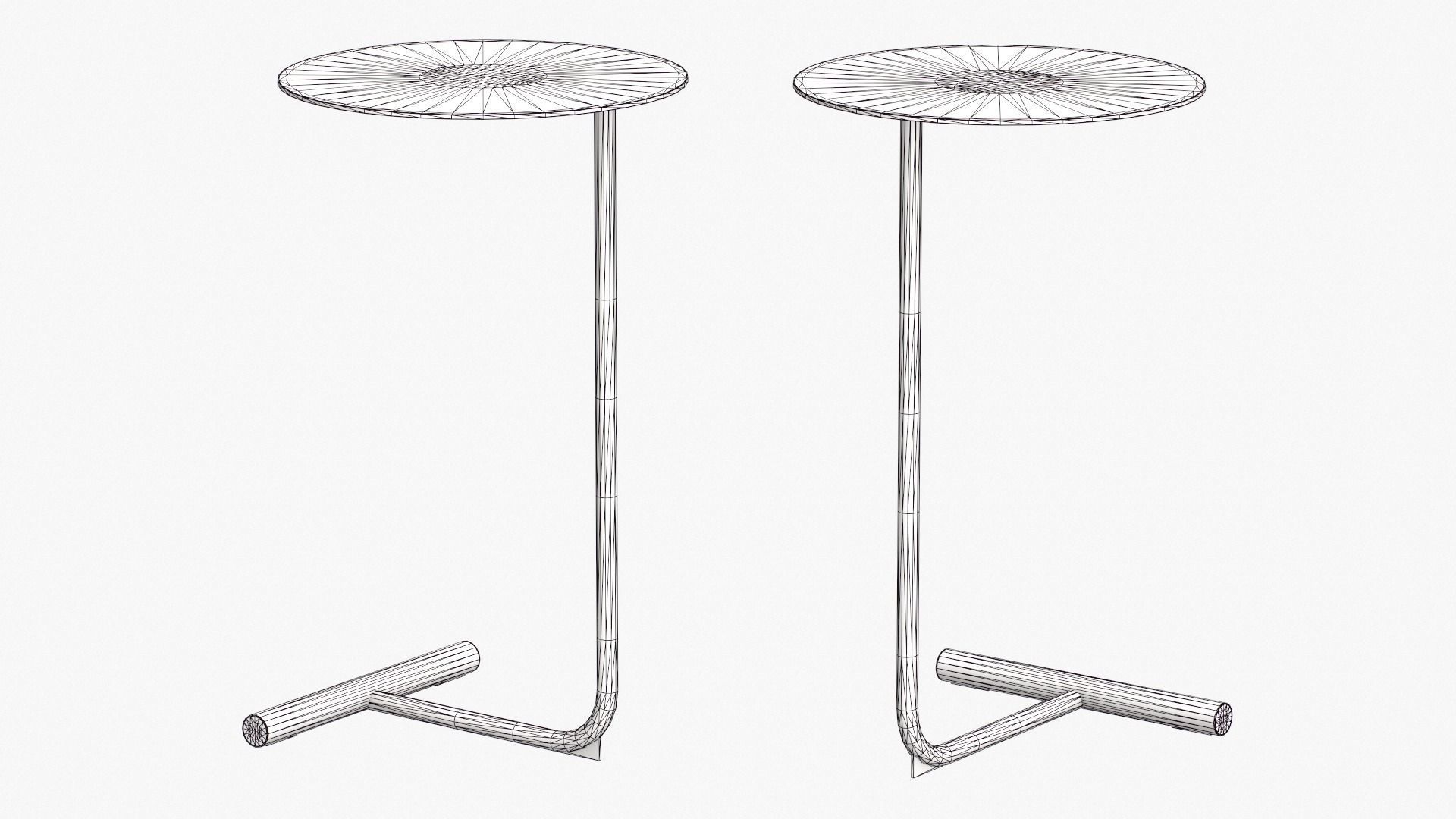 Mitzi Table white finish Low-poly 3D model_10