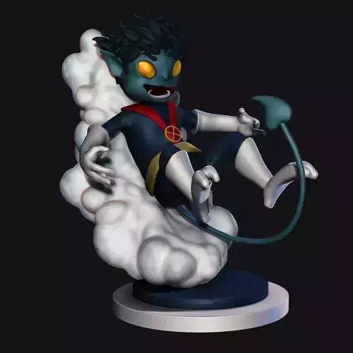 Nightcrawler STl statue of character on cloud