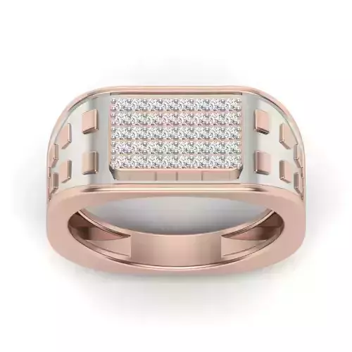 engagement ring  Diamond Cuban Ring 3D print model 3D print model