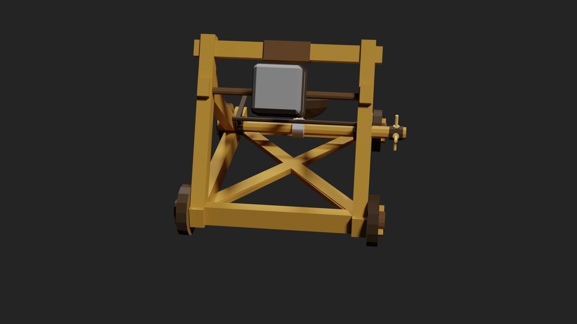 Lowpoly Catapult Low-poly 3D model_18