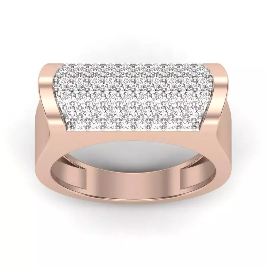 Diamond solitaire wedding engagement ring 3D print model 3D print model