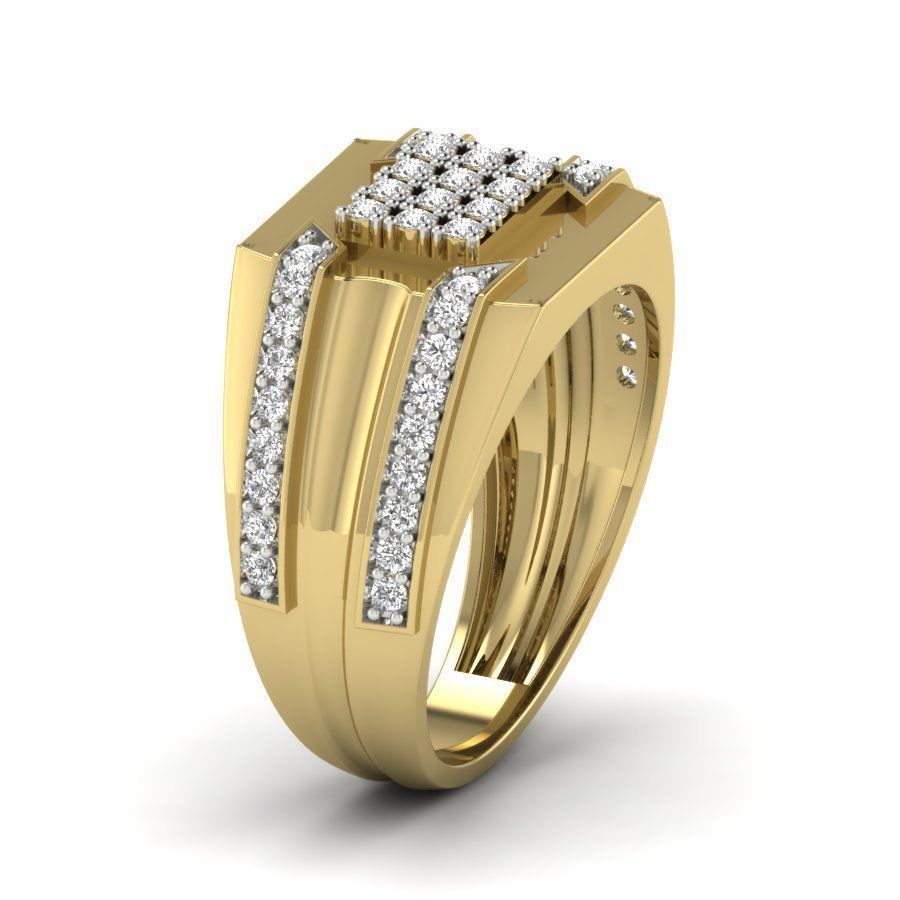 Solitaire wedding engagement ring 3D print model 3D print model_4