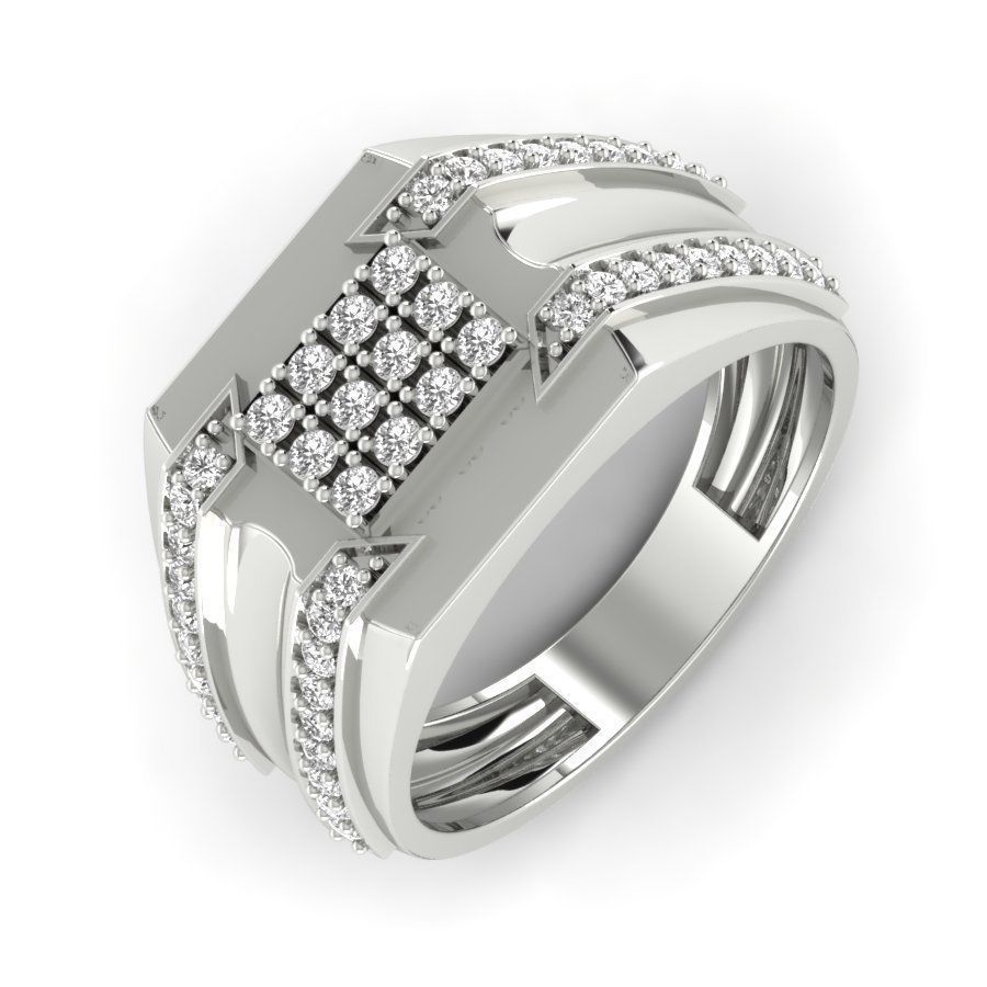 Solitaire wedding engagement ring 3D print model 3D print model_15