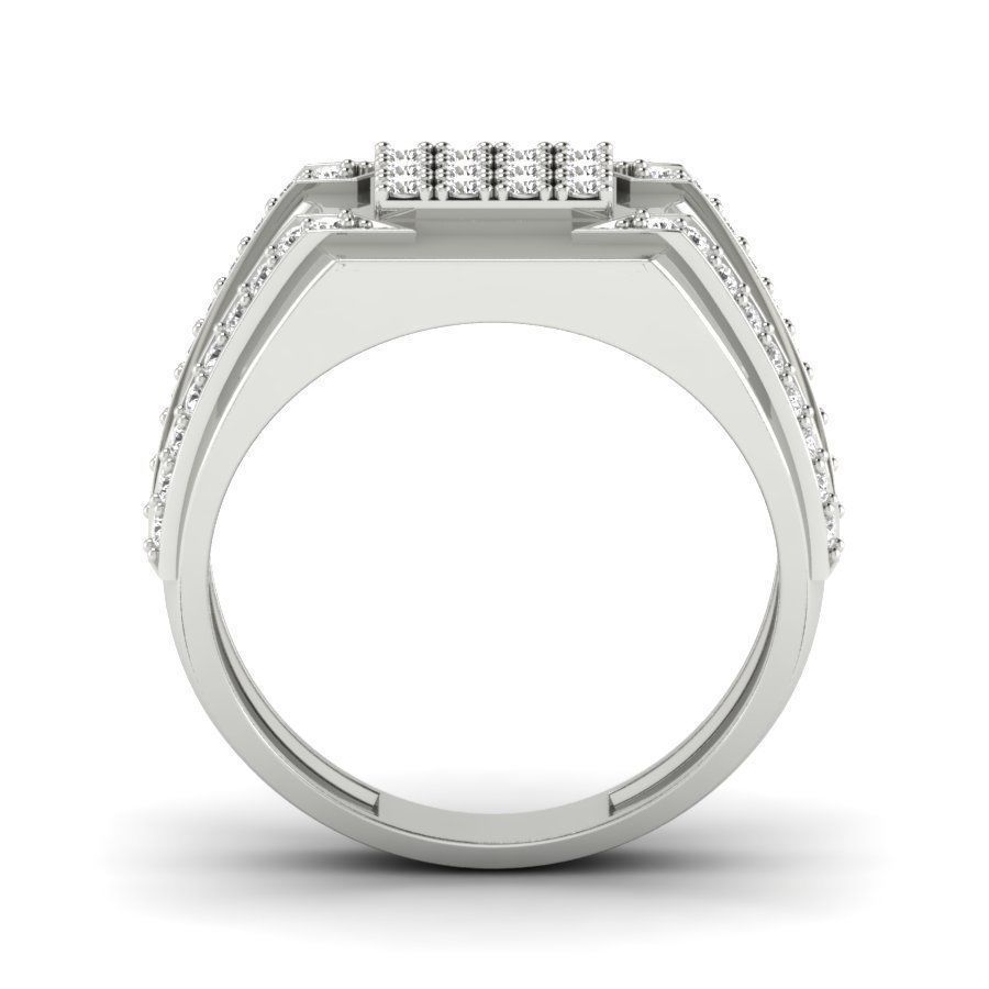 Solitaire wedding engagement ring 3D print model 3D print model_7