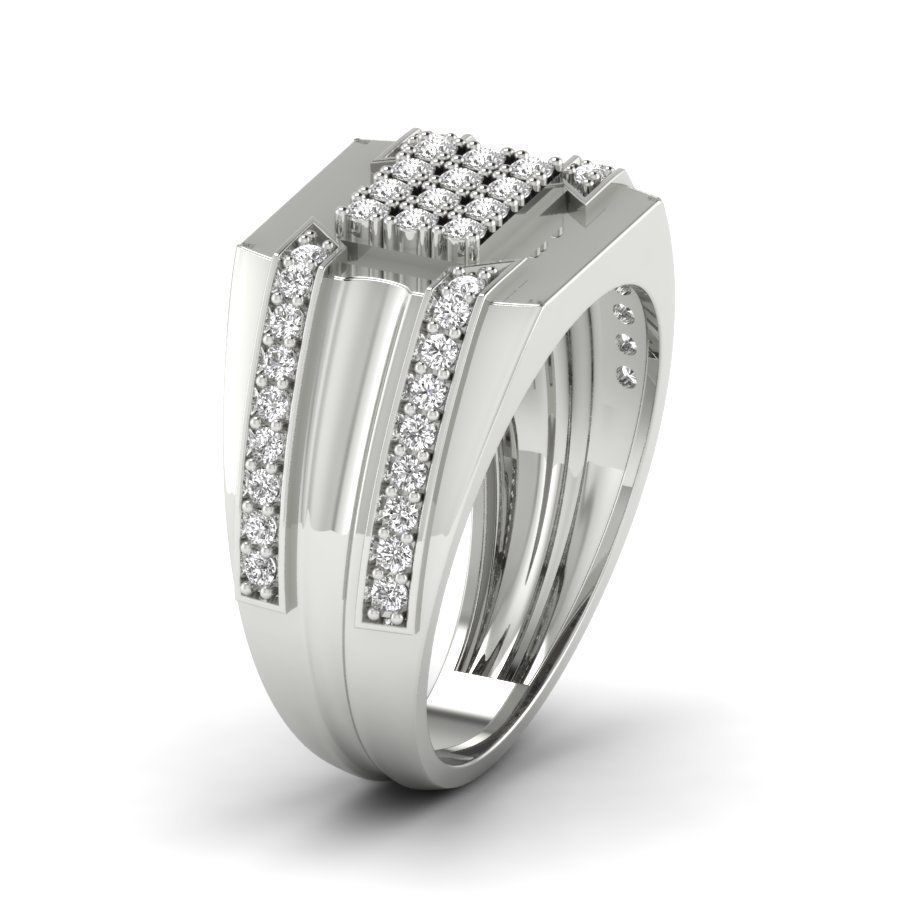 Solitaire wedding engagement ring 3D print model 3D print model_8