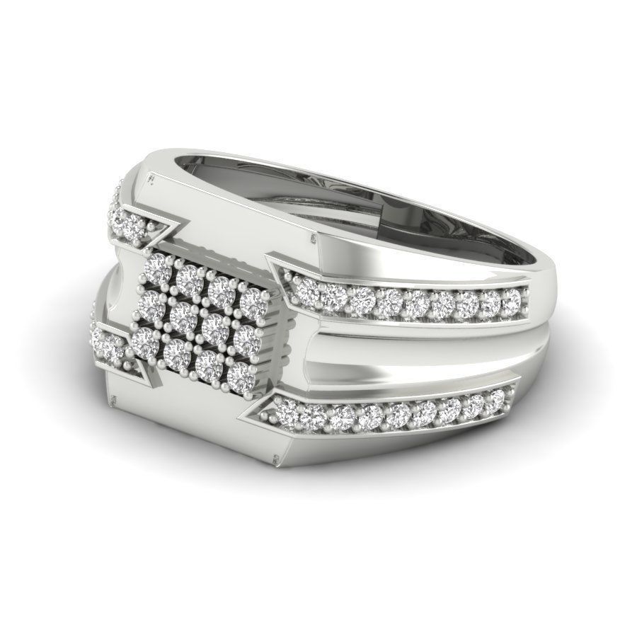 Solitaire wedding engagement ring 3D print model 3D print model_9