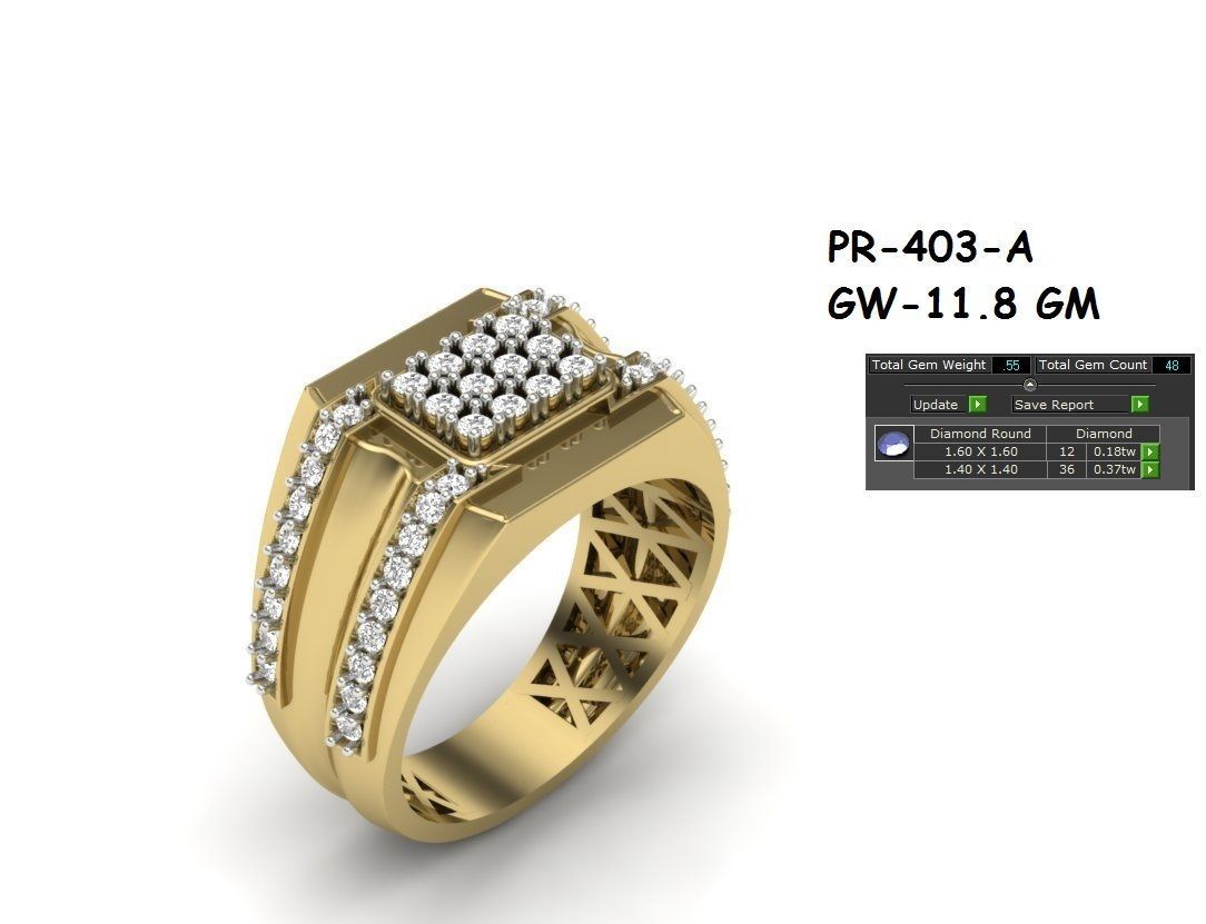 Solitaire wedding engagement ring 3D print model 3D print model_10