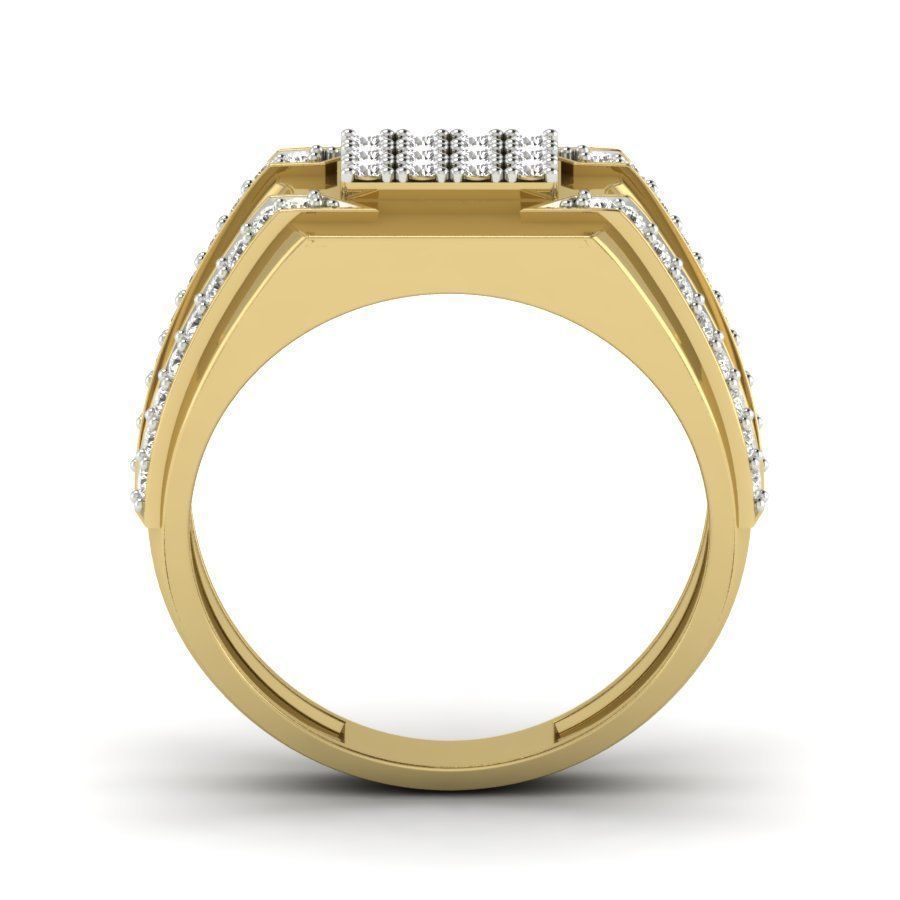 Solitaire wedding engagement ring 3D print model 3D print model_3